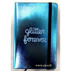 Carnet Glitter Forever A6 bleu