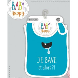 Baby Happy Bavoir bleu Je...