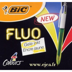 Stylo Bic 4 couleurs Fluo