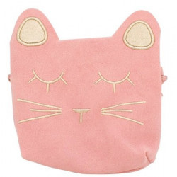 Petit sac tête de chat rose