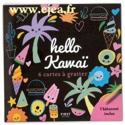 Hello Kawaï 6 mini cartes à...