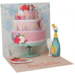 Carte Pop Up Gateau D Anniversaire