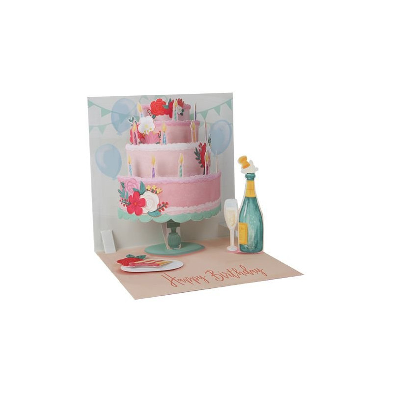 Carte Pop Up Gateau D Anniversaire