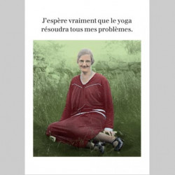 Carte Rétro Fun Le yoga