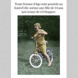 Carte Rétro Fun Une fille...