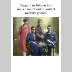 Carte Rétro Fun L'argent ne...