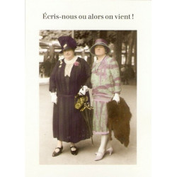 Carte Rétro Fun Ecris-nous