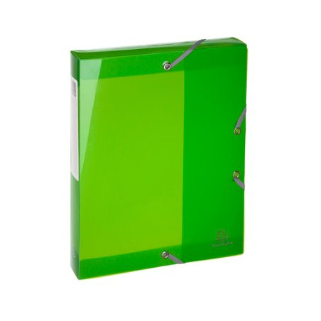 8 Boite De Classement Exabox Dos 40mm Carte Lustrée - A4 - Vert