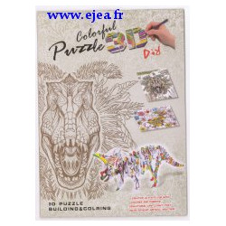 Puzzle 3D à colorier Dinosaure