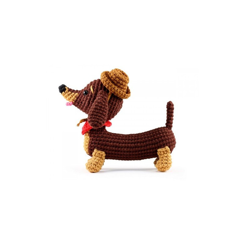 Kit Amigurumi crochet Teckel 18 cm - La Poste