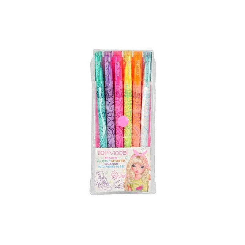 Pochette de 5 stylos bille à encre gel Top lights, couleurs