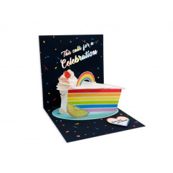 Carte pop-up Rainbow Cake