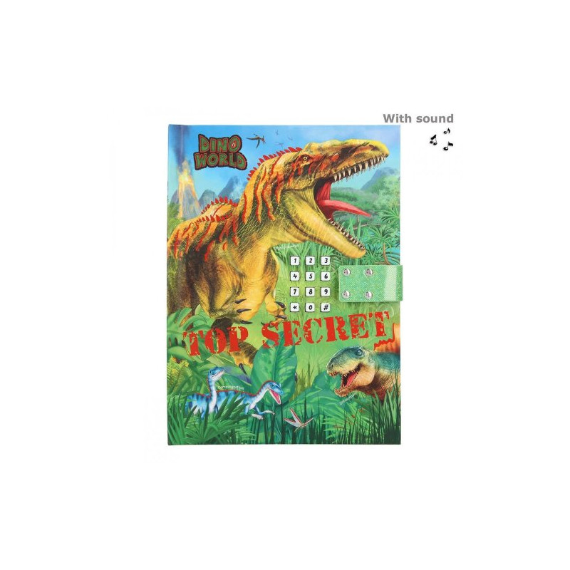 Journal intime Dinosaure vert Super-Dino 16x16cm