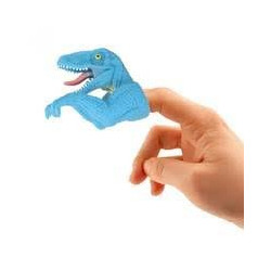 Marionnette à doigt Dino World bleu