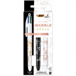 Stylo Bic 4 couleurs Marble...