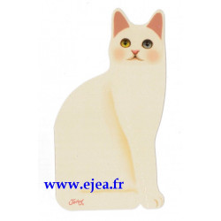 Carte double Forme Chat blanc