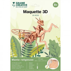 Maquette 3D en bois Mante...