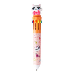 Stylo bille 10 couleurs Chat