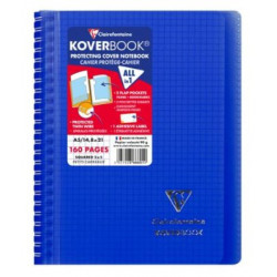 Cahier Koverbook bleu 5x5 A5