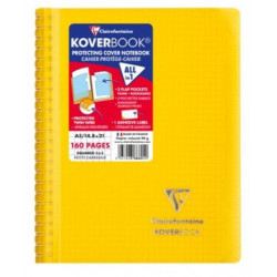 Cahier Koverbook jaune 5x5 A5