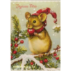 Carte Souris Joyeuses Fêtes...