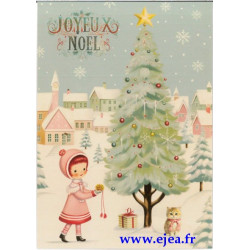 Carte Il neige Joyeux Noël...