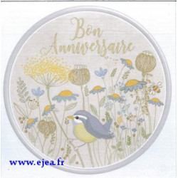 Carte double Broderie Bon...