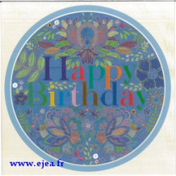 Carte double Broderie Happy...