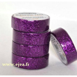 Masking tape Violet pailleté