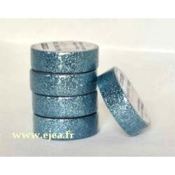 Masking tape Bleu pailleté