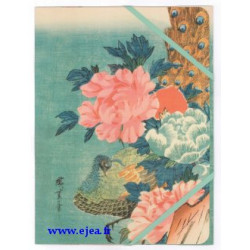 Chemise A4 Paon et Pivoines
