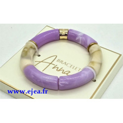 Bracelet Anna mauve marbré