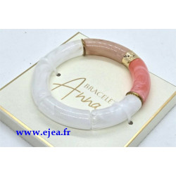 Bracelet Anna Blanc et rose