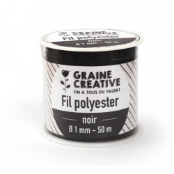 Bobine fil polyester noir