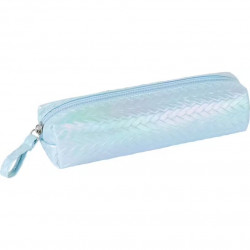 Trousse tressée bleue