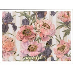 Carte double Aurora Pivoines