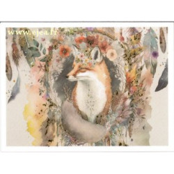 Carte double Aurora Renard