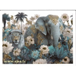 Carte double Aurora Lion et...