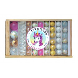 Coffret 60 billes Licorne