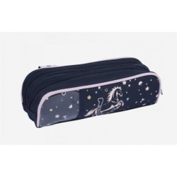 Trousse double Cheval rose...
