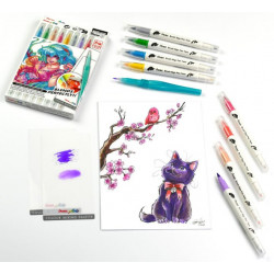Pochette 8 feutres Brush...