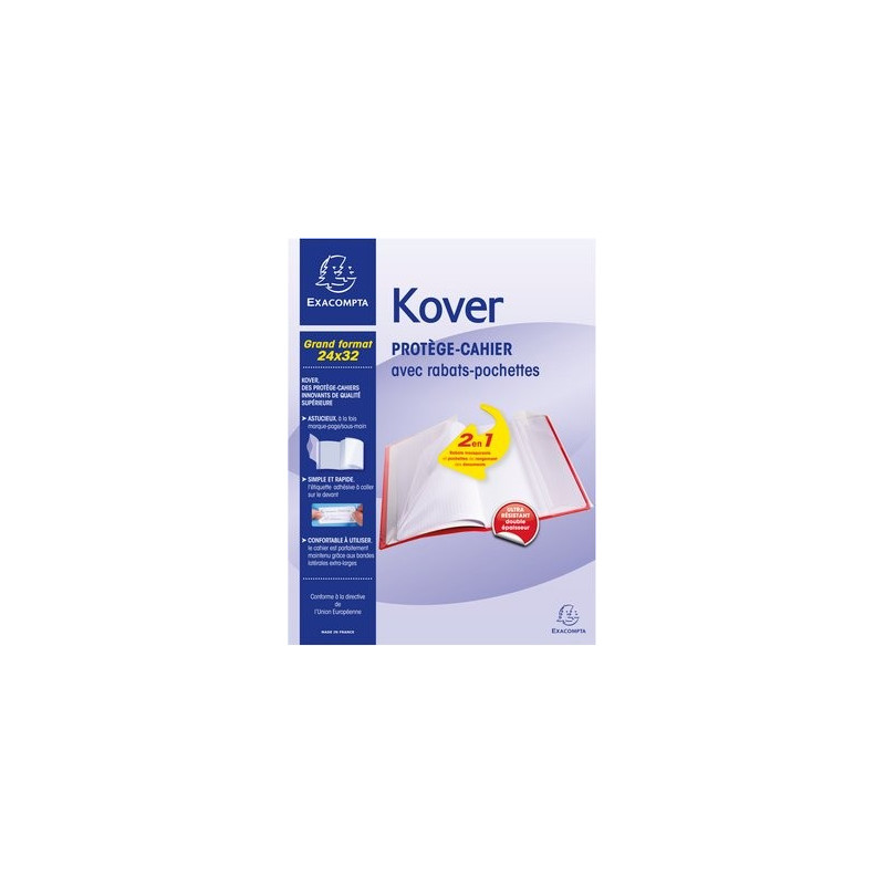 Exacompta - Protège-cahier translucide Kover® - 24x32cm - Incolore